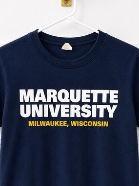 Marquette University Navy Campus Tee with Bold Front Logo